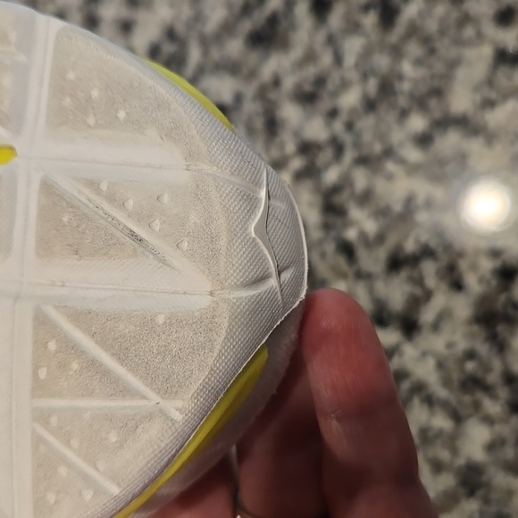 HOKA ONE ONE. MACH 5. WHITE AND BLUE GLASS SNEAKERS. SIZE 9D. - Picture 16 of 16